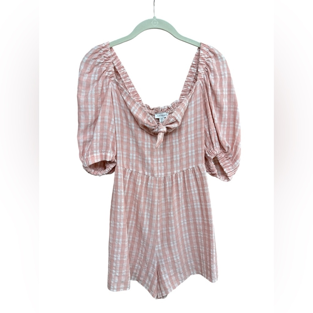 Pink and white Top Shop Romper in perfect condition